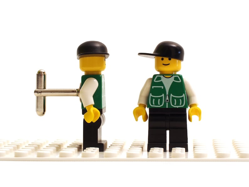 Cuff links Cufflink Wedding gift bricks Cufflinks made with LEGO Mountain rescue cufflinks R