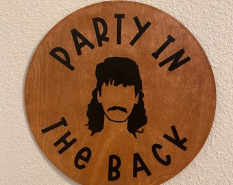 Mullet "Party in the Back" door hanger