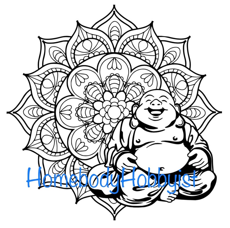 Download SVG Laughing Buddha Mandala | Etsy