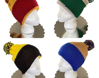 House Colors Beanie | Hand-Knit First-Year Inspired Double-Layered Winter Beanie