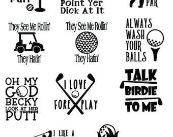 SVG - Funny Golf Bundle - 11 funny designs