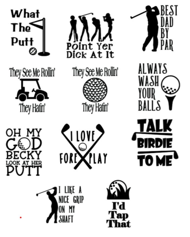 SVG Funny Golf Bundle 11 Funny Designs Etsy