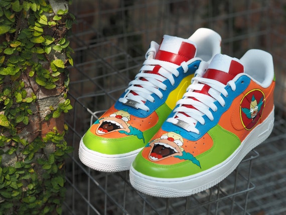 Customised Nike Air Force 1 Krusty the 