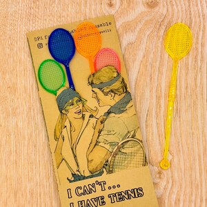 Tennisschläger Rührstäbchen Pack, 5 Getränkerührer, Swizzle Sticks, Barwagen, Hausbar, Barkeeper Geschenk, Mixologie, Happy Hour, Retro Vintage