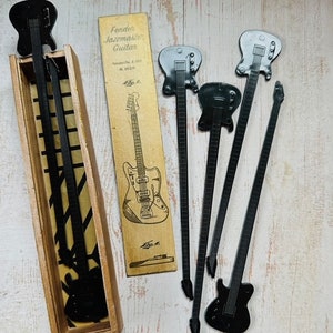 ギター用かき混ぜ棒の手作り木箱、音楽愛好家の記念品箱、アルコールギフト、ホームバーアクセサリー、カントリー＆ウエスタン