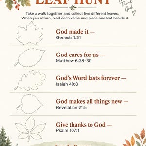 Christian Fall Family Activity Kit | October-November Devotions, Gratitude, Prayer (Digital Download)