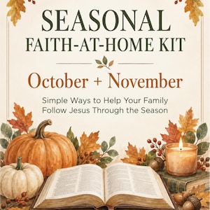 Kit de actividades cristianas para la familia en otoño / Devocionales, gratitud y oración para octubre y noviembre (descarga digital)