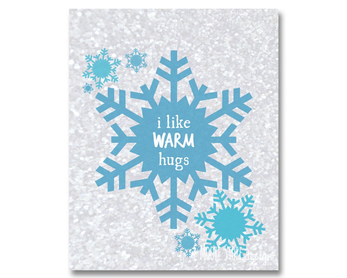 I Like Warm Hugs Olaf Frozen Printable Frozen | Etsy