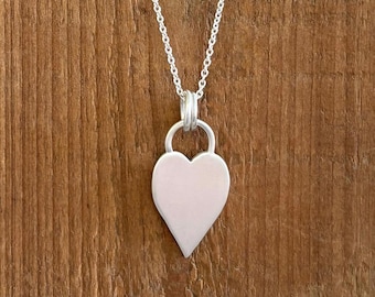 Sterling Silver Heart Charm Necklace