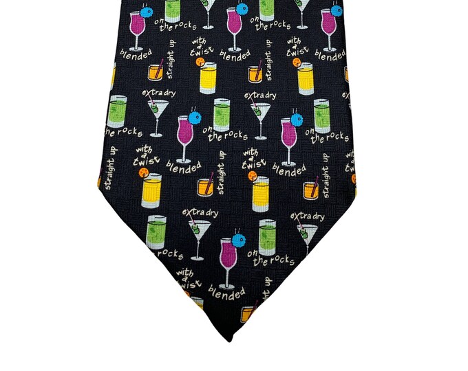 Vintage Cocktail Necktie by JZ Richards for Nordstrom - 100% Silk