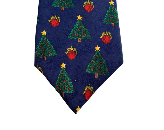 Vintage Christmas Tree Necktie by JZ Richards for Nordstrom - 100% Silk