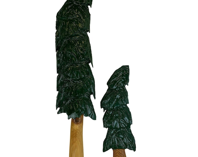 Hand-Made 36" & 24" Christmas Trees, Pr