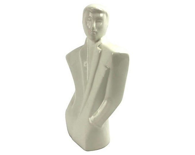 1980s Art Deco-Redux Gentleman Bust