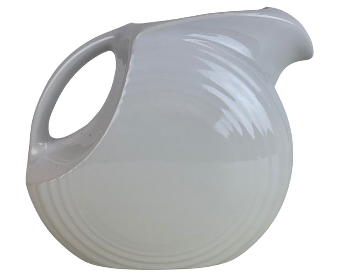 White Fiestaware Disc Pitcher