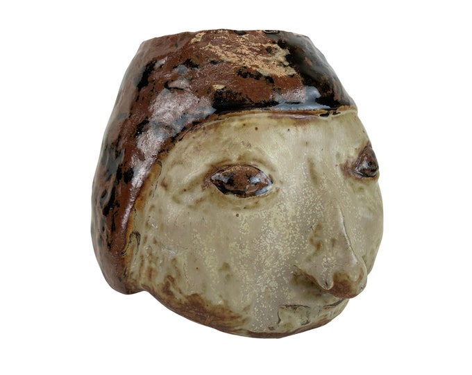 Hand-Made Ceramic Face Pot/Bowl