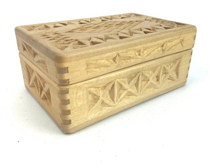 Hand-Carved Wood Box