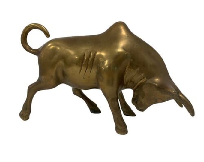 Solid Brass Charging Bull