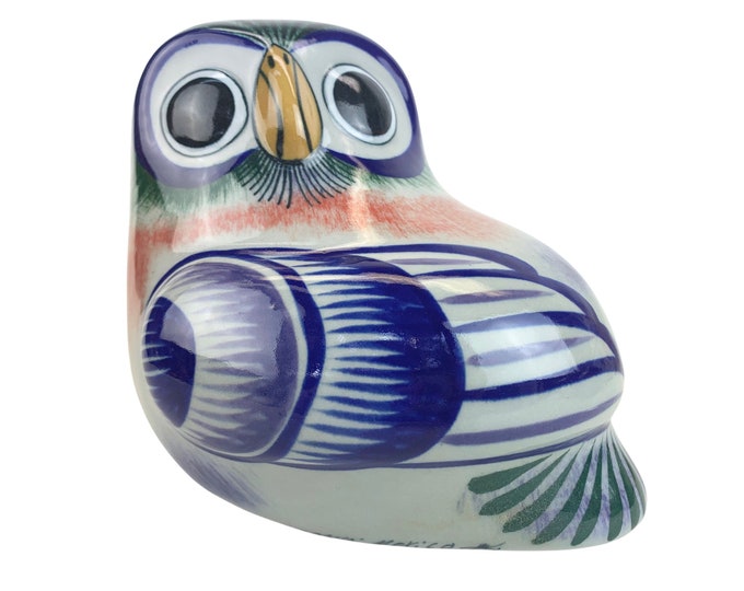 Mexican Tonala Stoneware Owl