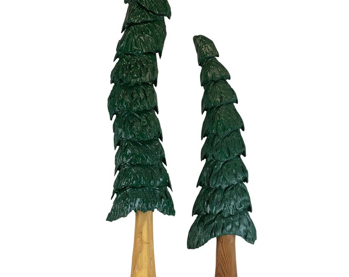 Hand-Made 48" & 36" Christmas Trees, Pr