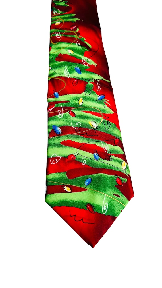 Jerry Garcia Christmas Tree & Lights Necktie - 100