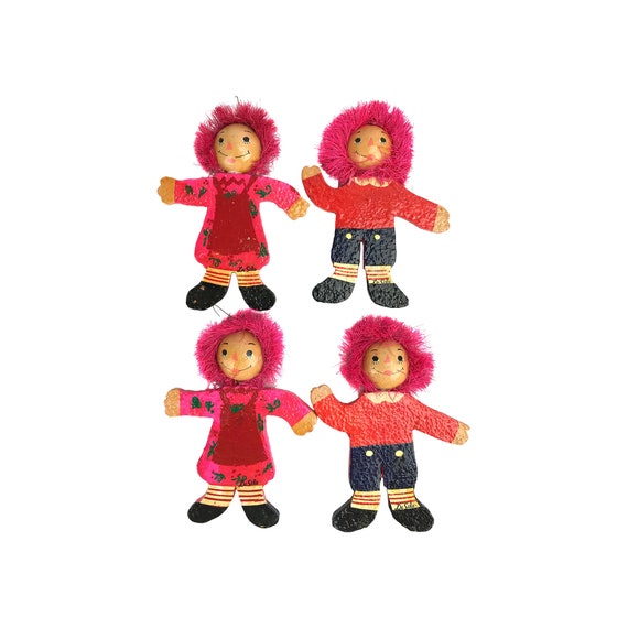Raggedy AnnAndy Papier-M\u00e2ch\u00e9 Ornaments