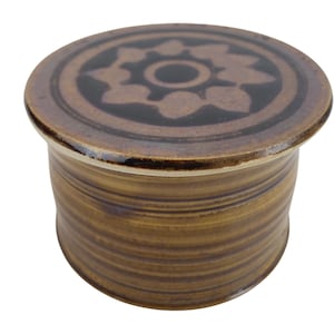 1970s Modernist Stoneware Butter Keeper