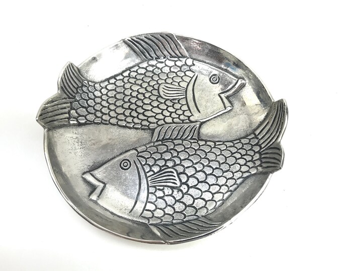 Embossed Metal Fish Platter
