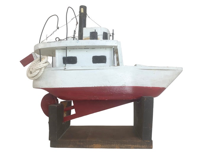 Hand-made Fishing Vessel on Stand