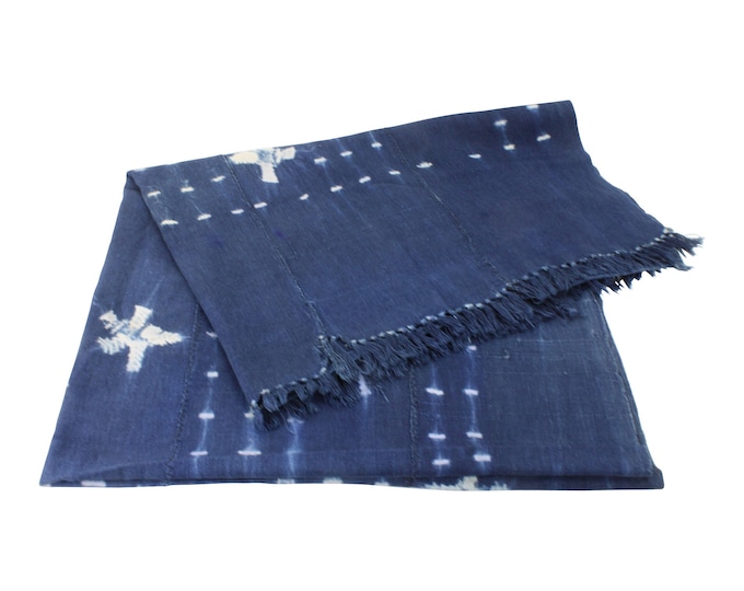 African Indigo Mud Cloth Throw