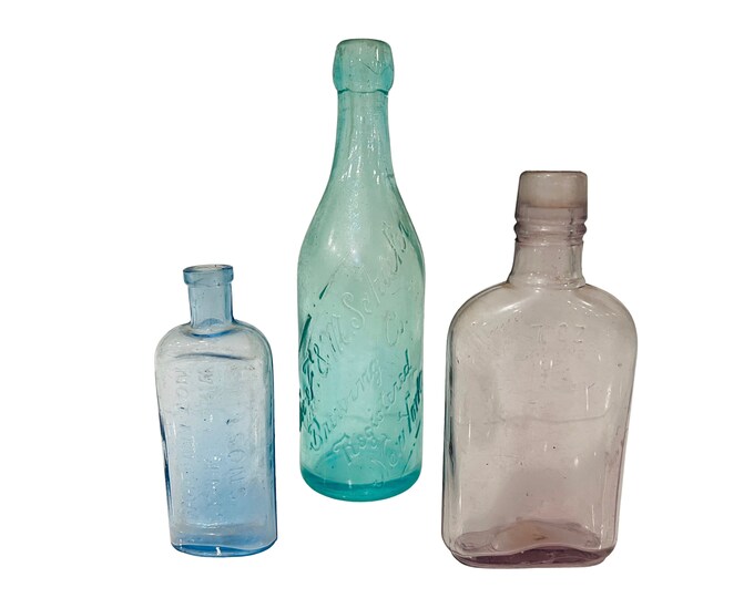 Early 20th C New York City Glass Bottles