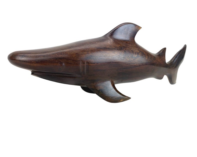 Hand-Carved Ironwood Shark Figurine