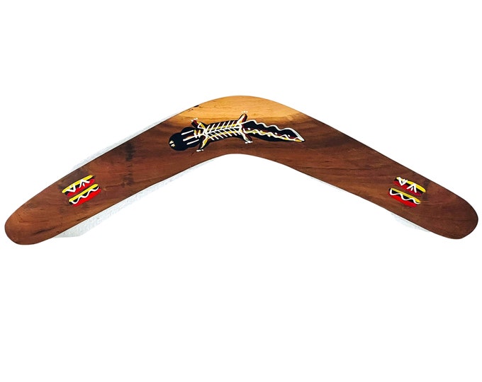 Australian Aboriginal Wood Boomerang by Kippa Ring - Crocodile