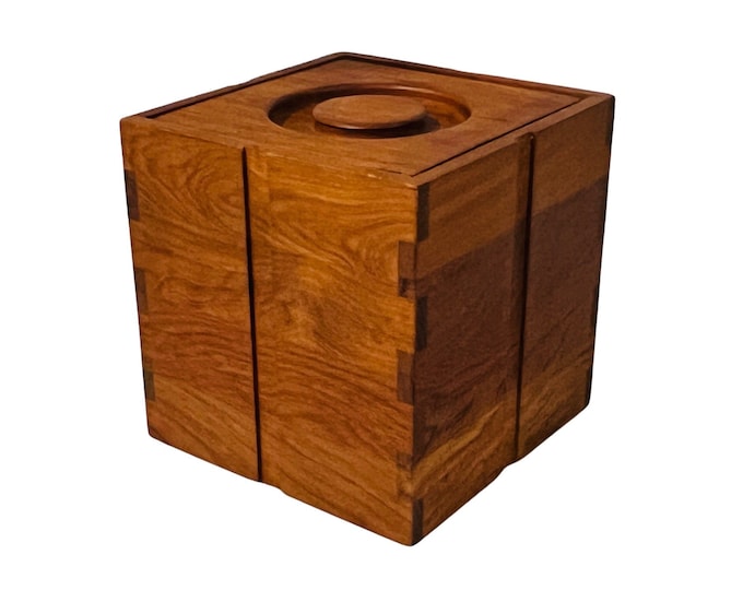 Modernist Teak Wood Ice Bucket