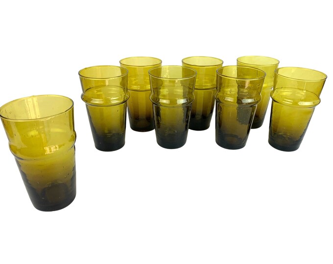 Moroccan Recycled Beldi Glassware, S/8