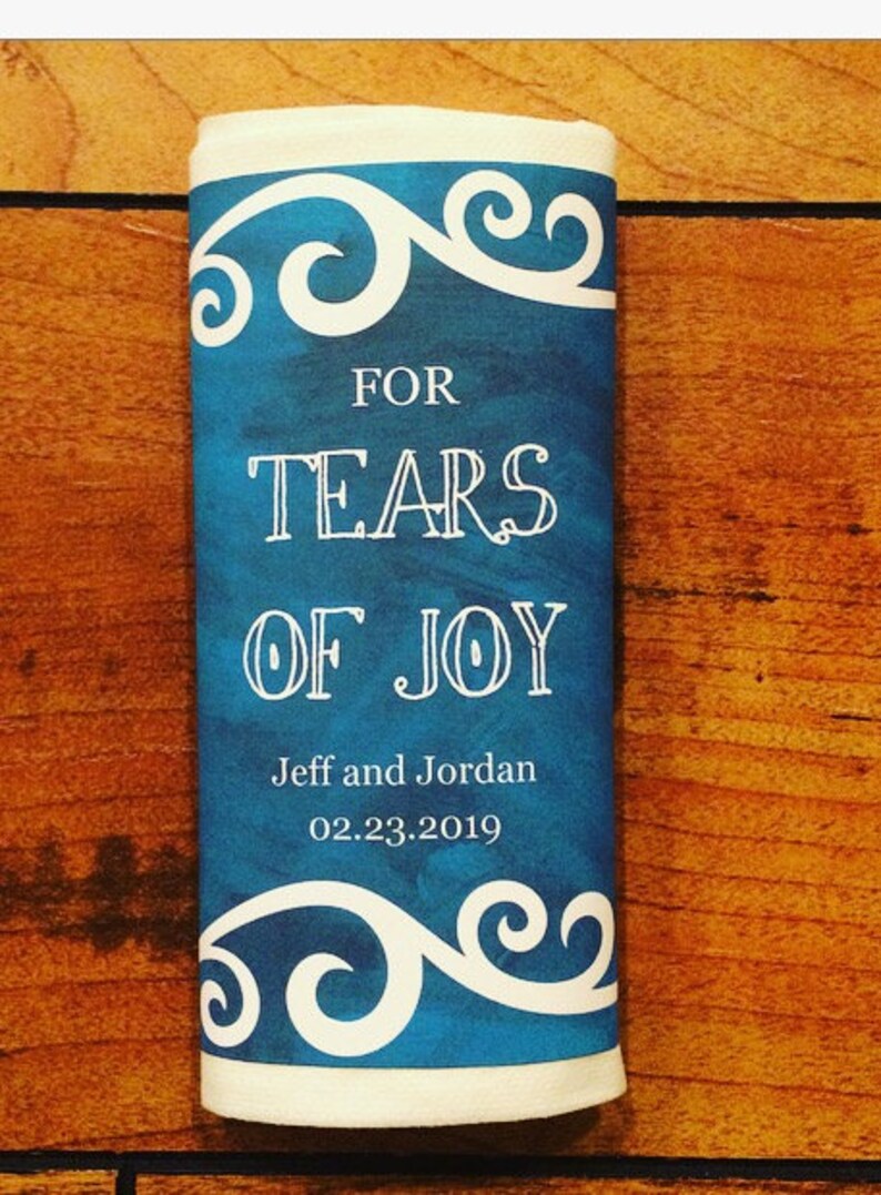 Wedding tissues Happy tears tissues Wedding Favors Wedding tissue pack Happy Tears tissue pack Happy Tears tags Tears of Joy tissue