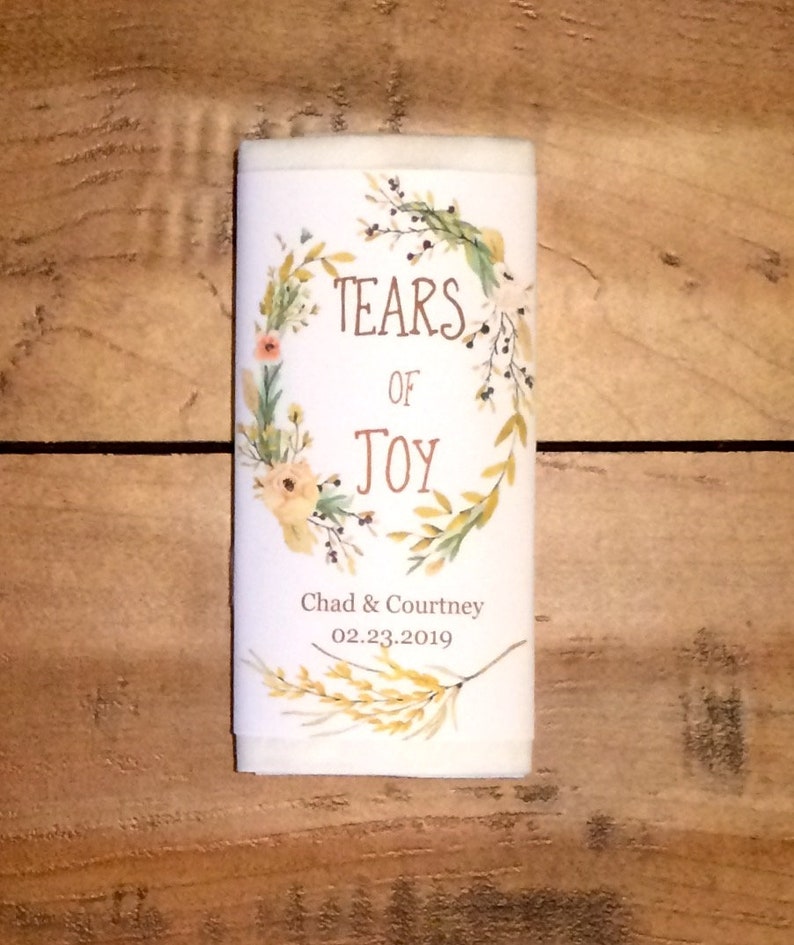 Wedding tissues Happy tears tissues Wedding Favors Wedding tissue pack Happy Tears tissue pack Happy Tears tags Tears of Joy tissue