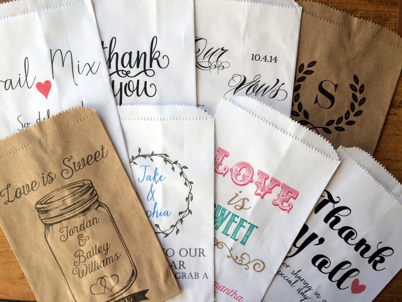 Treat bags Wedding candy favor bags Candy favor bags Rustic candy bags Rustic Wedding candy bags Candy buffet bags Rustic Wedding