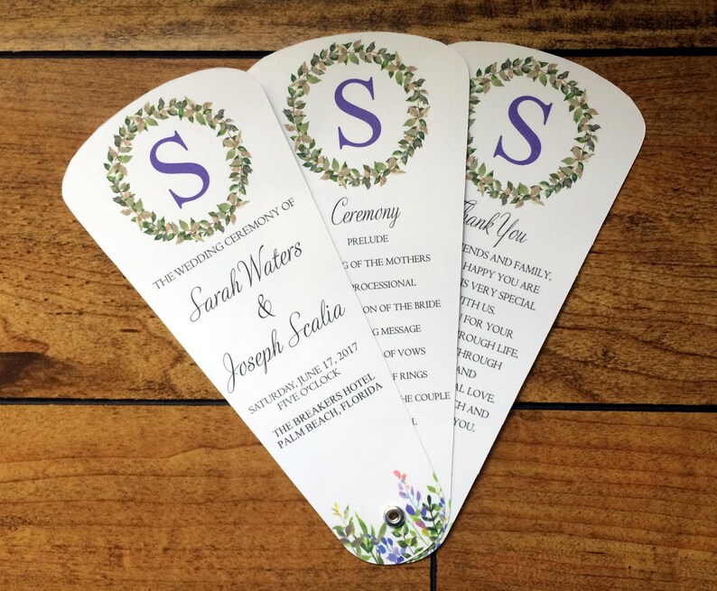 Yellow flowers design Event Program fans Program Fan Wedding Program Wedding Fan Programs Program Fan Wedding Fan