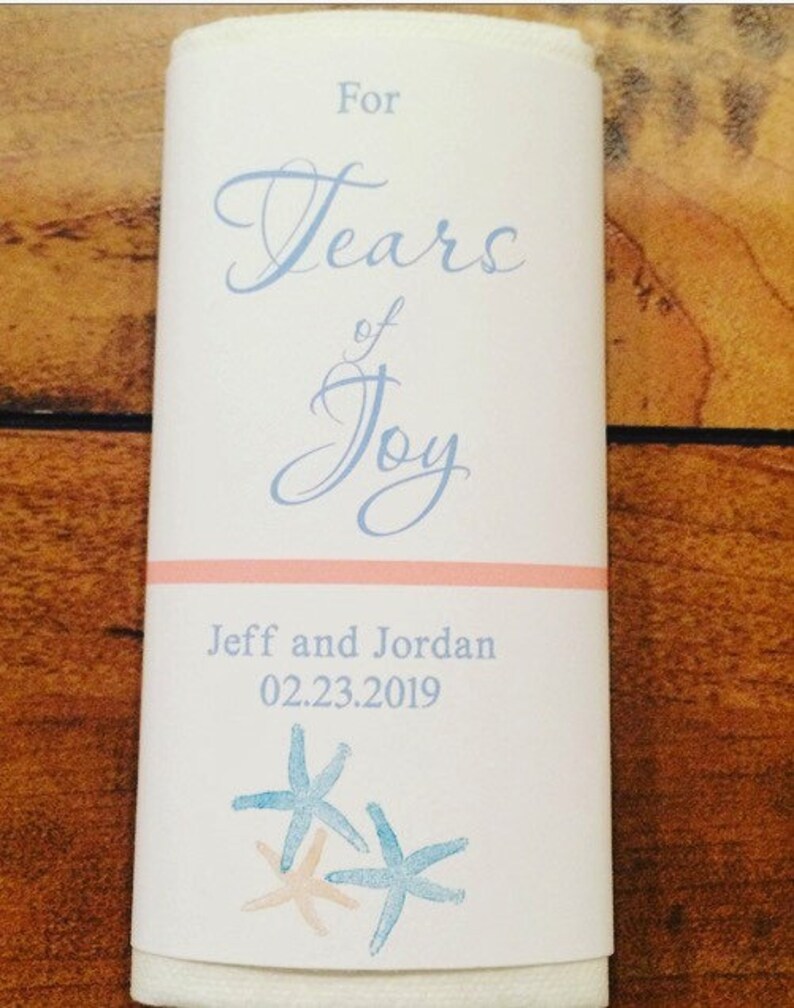 Wedding tissues Happy tears tissues Wedding Favors Wedding tissue pack Happy Tears tissue pack Happy Tears tags Tears of Joy tissue