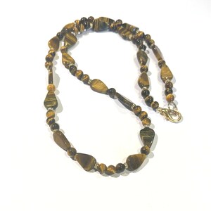 Tiger Eye Bead Necklace & Optional Matching Earrings image 2