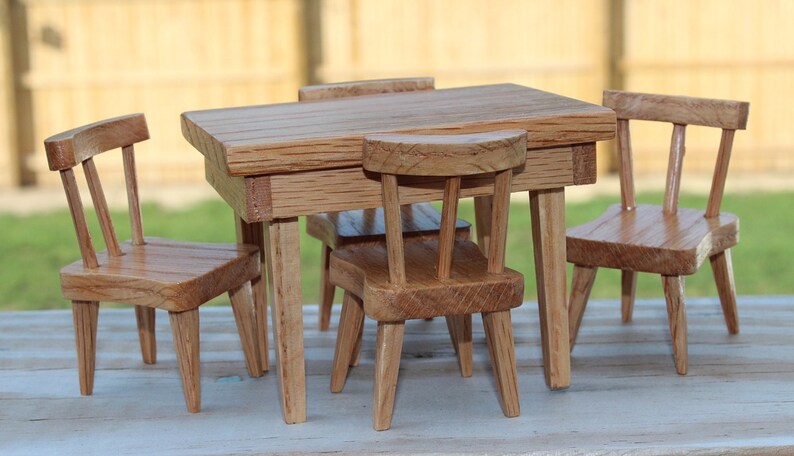 Handmade Miniature Table and Chairs - Etsy