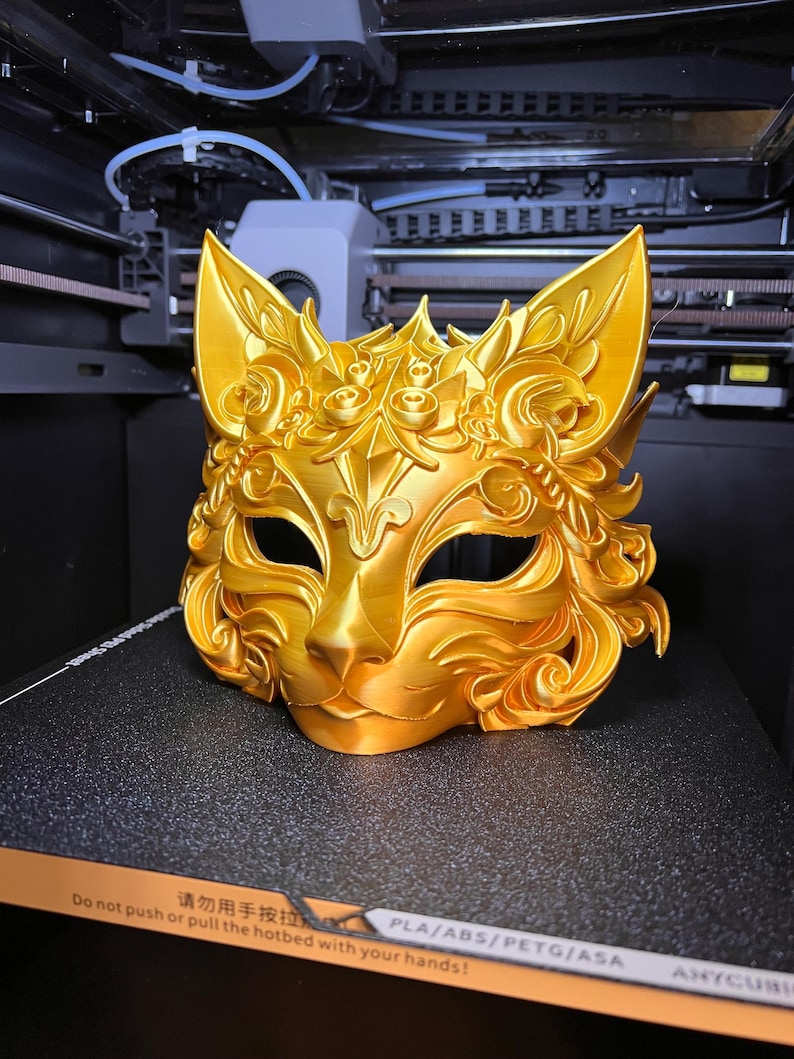 3D Printed Detailed Cat Mask - Etsy
