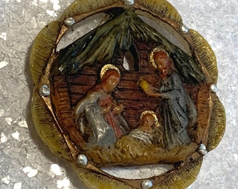 Adorno de Natividad de cera hecho a mano