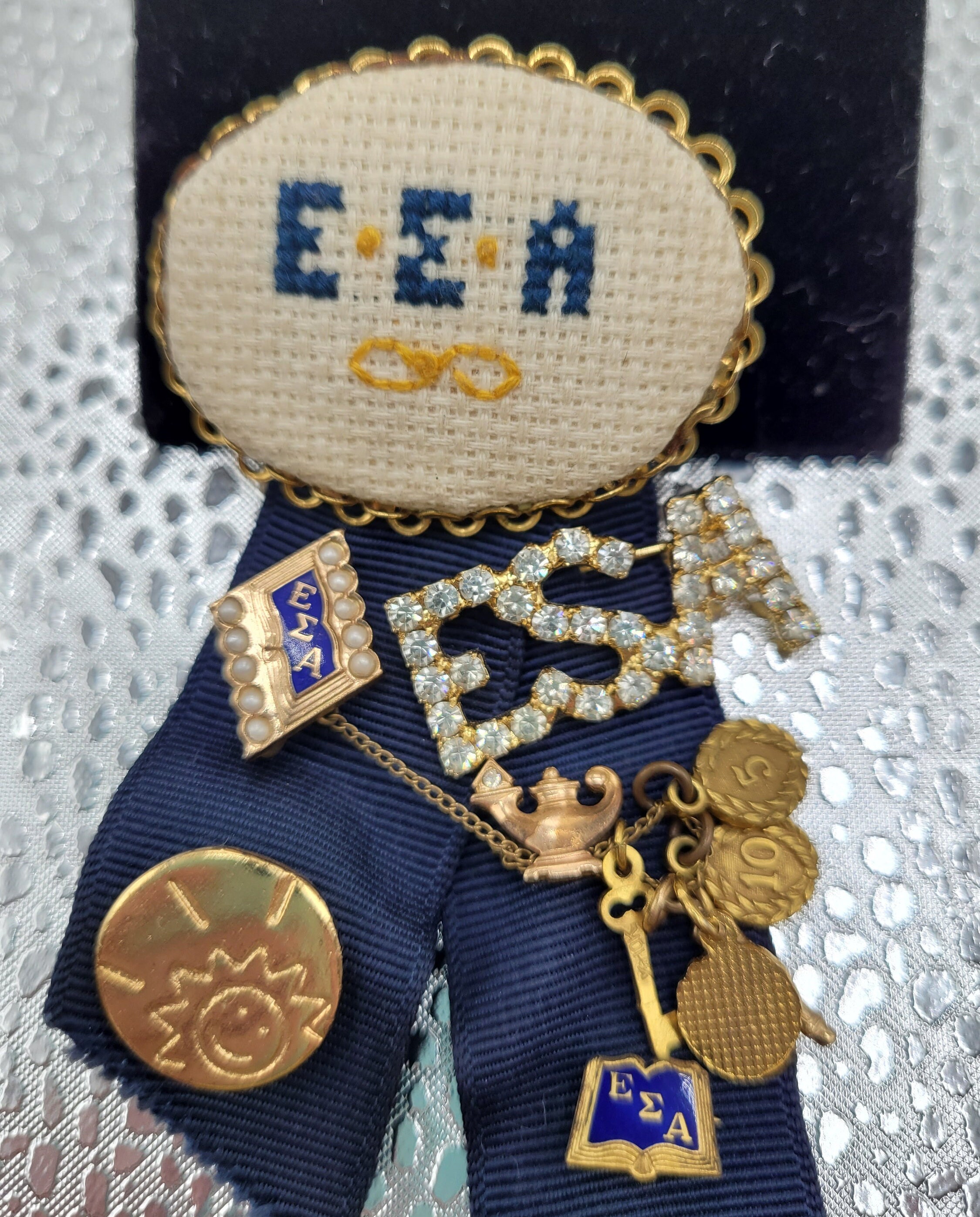 Vintage ESA Epsilon Sigma Alpha Ribbon With Charms - Etsy