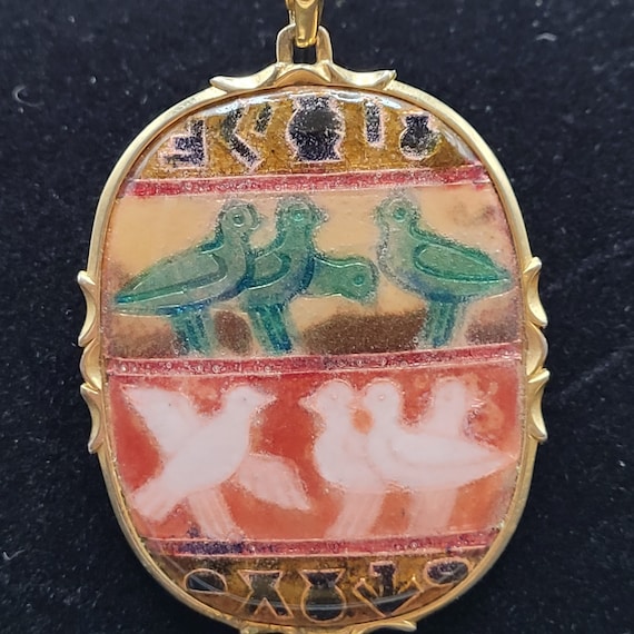 Mexican Aztec Tribal Inspired Bird Pendant Enamel Han… - Gem