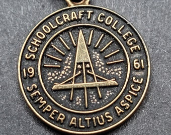 1961 Schoolcraft College Charm Semper Altius Aspice "Look Ever Upward" Charm