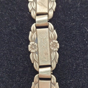 Forget Me Not Bracelet - Retro Sterling Silver Flower Forget Me Not Bracelet - Retro Sterling Silver Flower