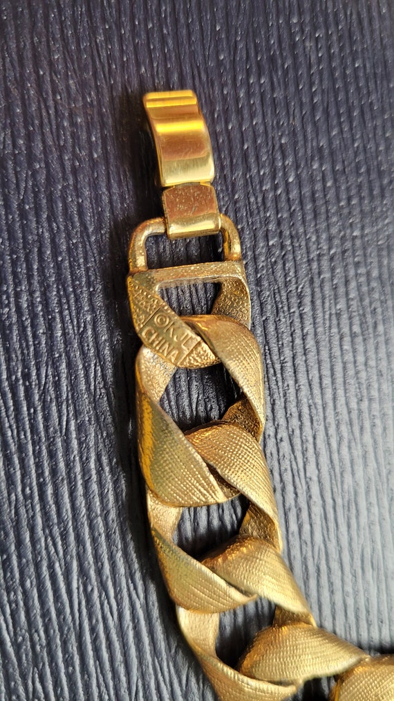 Chunky Gold KJL Kenneth J Lane Bracelet - image 2