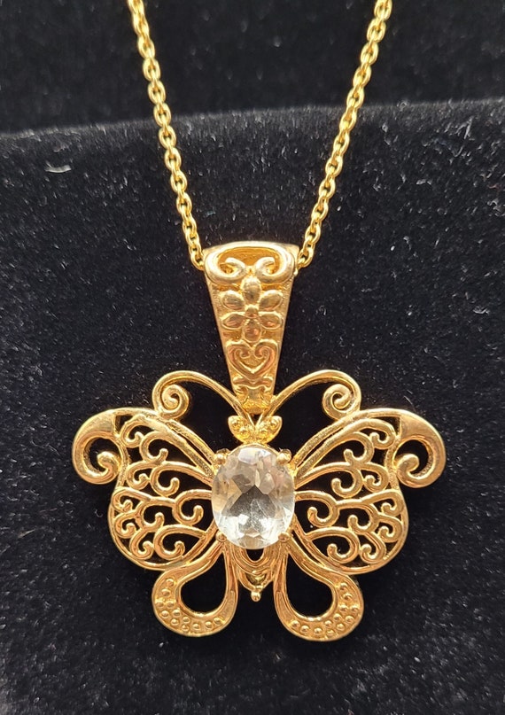 STS Karis Gold Butterfly Pendant Necklace