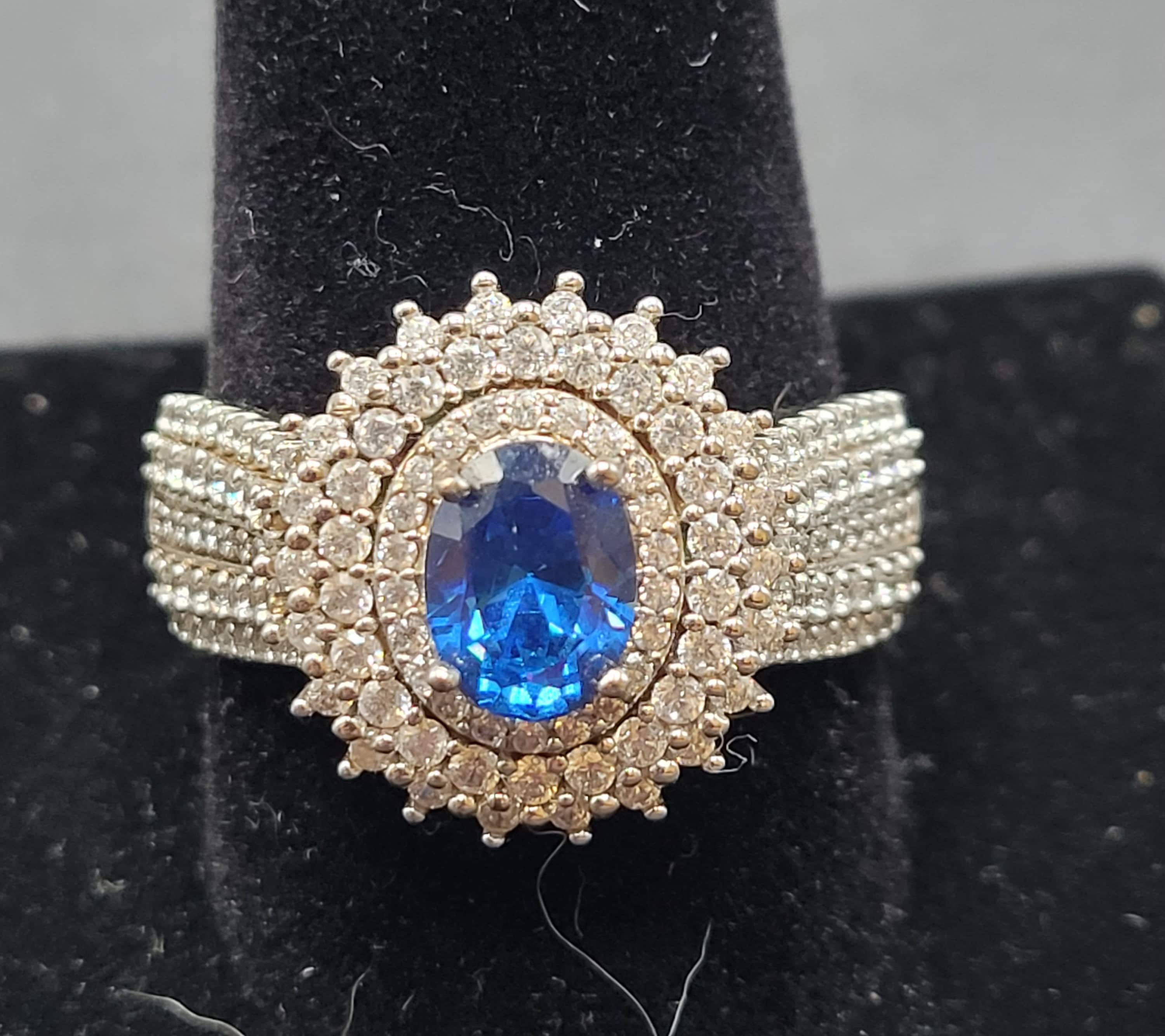 Diamond Jtv Blue Sapphire Rings JTV Bella Luce(r) CT Blue Sapphire